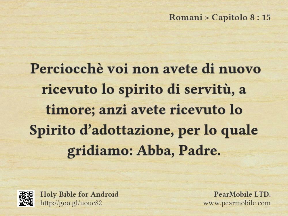 Romani, Capitolo 8:15
